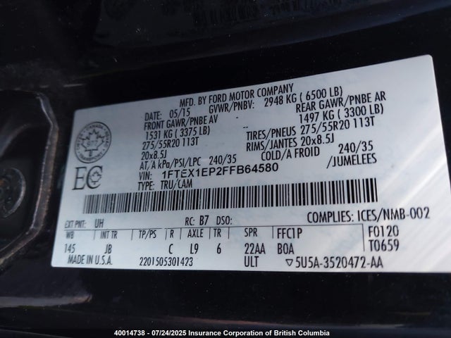 Ford 2015 2015 1FTEX1EP2FFB64580 Image 6