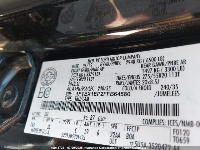 Ford 2015 2015 1FTEX1EP2FFB64580 Image 9