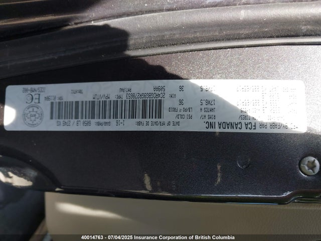 2C4RDGBG9GR278653 Dodge 2016