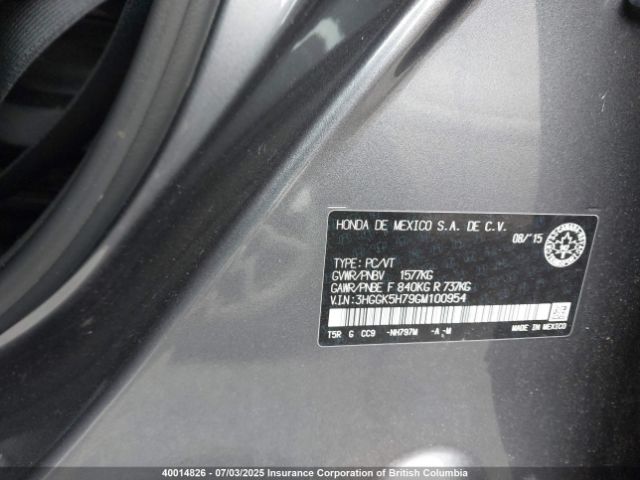 3HGGK5H79GM100954 Honda l15b1