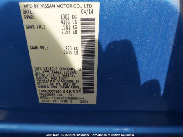 1N4AZ0CP1EC336335 Nissan 2014
