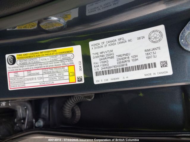 2HKRS6H78SH209918 Honda lfc3