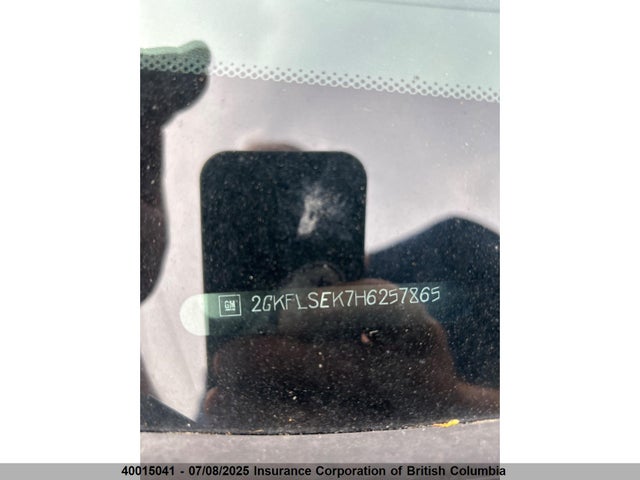 2GKFLSEK7H6257865 GMC lea - sidi: spark ignited direct injection, e85 max, alum
