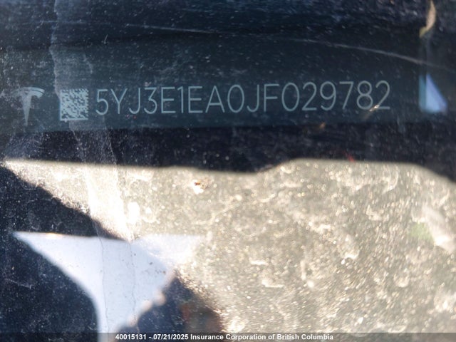 5YJ3E1EA0JF029782 Tesla MODEL 3