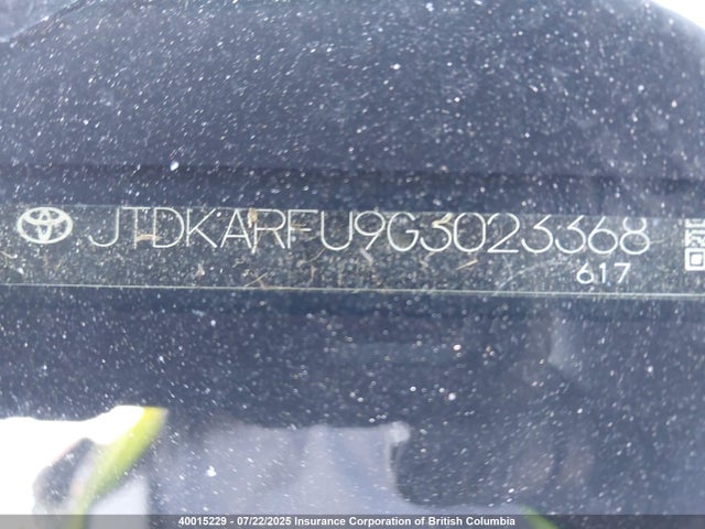 JTDKARFU9G3023368 Toyota 2zr-fxe,1nm