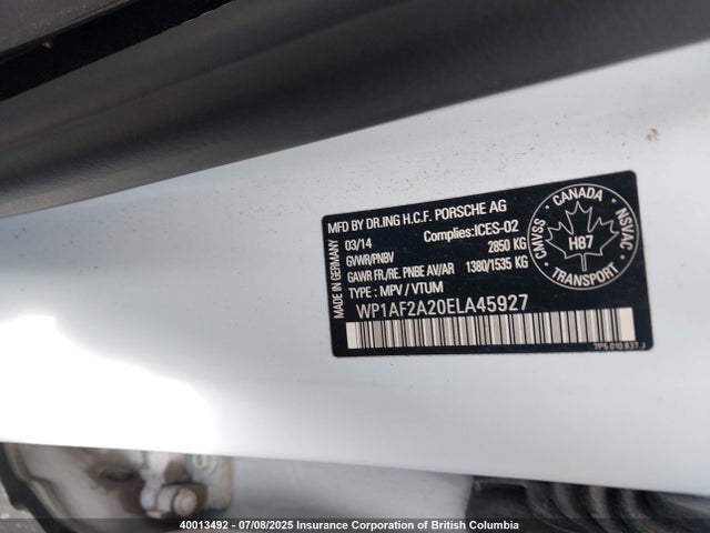 Porsche 2014 2014 WP1AF2A20ELA45927 Image 9
