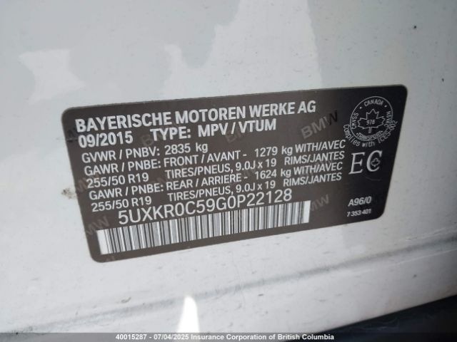 5UXKR0C59G0P22128 BMW X5