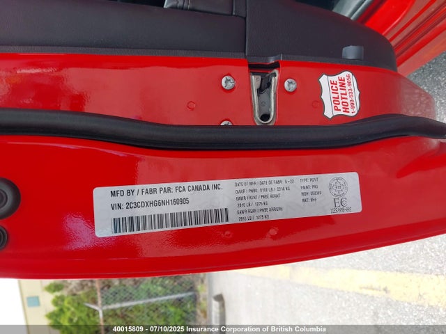 Dodge Charger 2022 2C3CDXHG6NH160905 Image 9