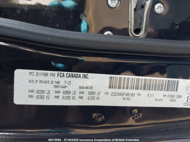2C3CDXAG5FH891059 Dodge 2015