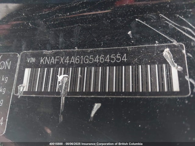 KNAFX4A61G5464554 KIA mpi nu