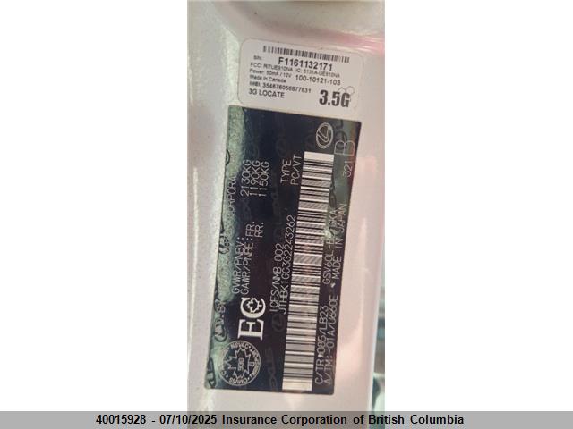 JTHBK1GG3G2243262 Lexus 2gr-fe