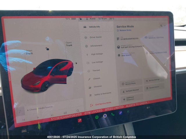 5YJ3E1EA6MF062158 Tesla MODEL 3