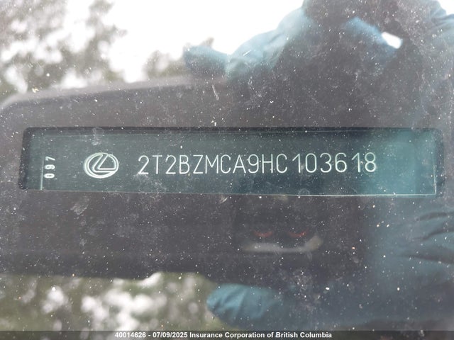 2T2BZMCA9HC103618 Lexus RX