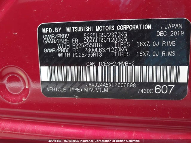 JA4J24A5XLZ606898 Mitsubishi s61 - y61