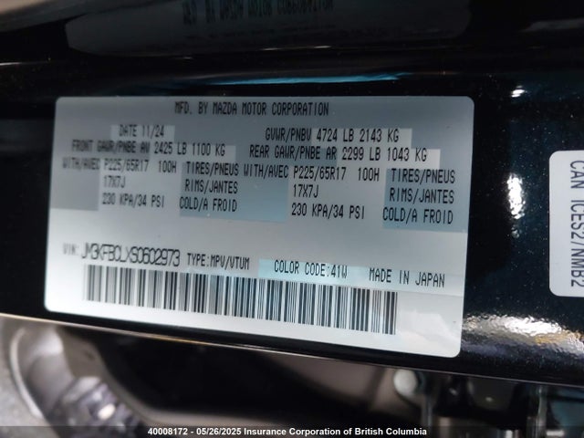 JM3KFBCLXS0602973 Mazda py