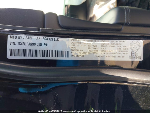 1C4RJFJG9MC551891 Jeep 2021