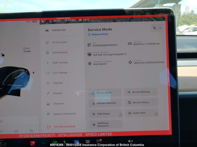 5YJ3E1EA6KF403071 Tesla 2019