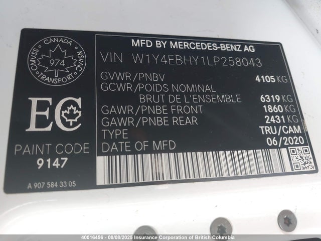 W1Y4EBHY1LP258043 Mercedes-Benz om642