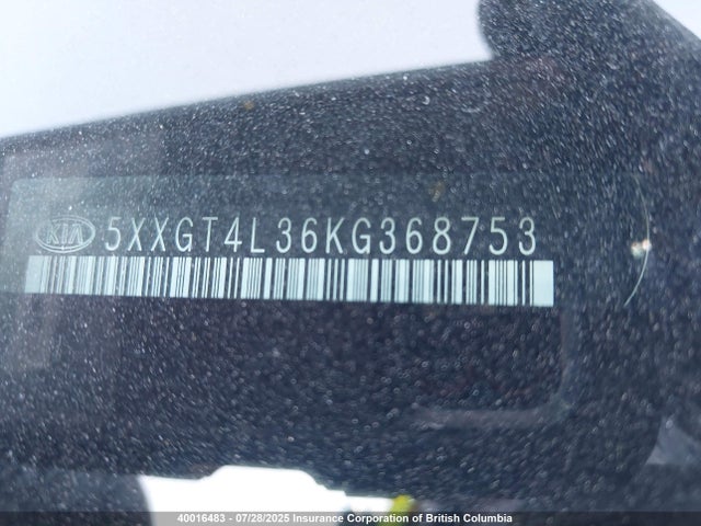 5XXGT4L36KG368753 KIA gdi