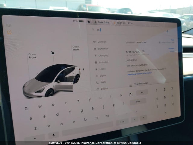 Tesla MODEL 3 2021 5YJ3E1EA2MF842707 Image 7