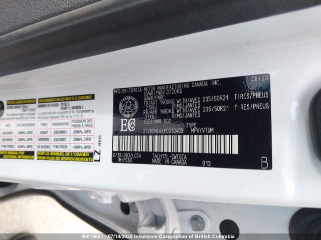 Lexus t24a-fts, 1zm+1ym 2023 2T2BCMEAXPC010409 Image 9