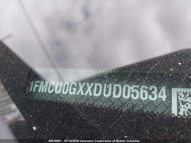 40016601 :رقم المزاد ، 1FMCU0GXXDUD05634 vin ، 2013 Ford Escape Se مزاد بيع
