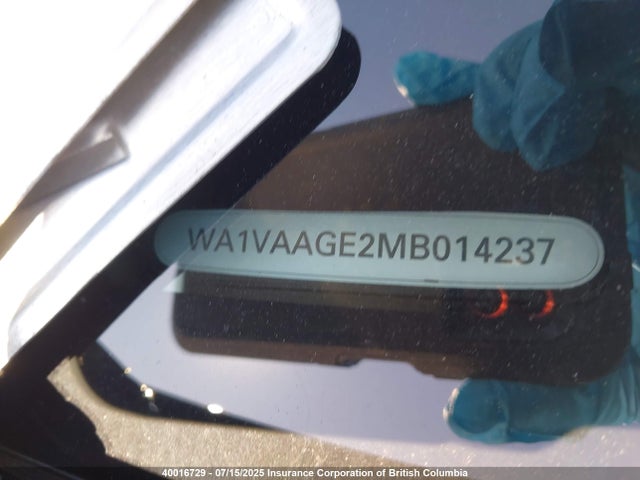 WA1VAAGE2MB014237 Audi 2021