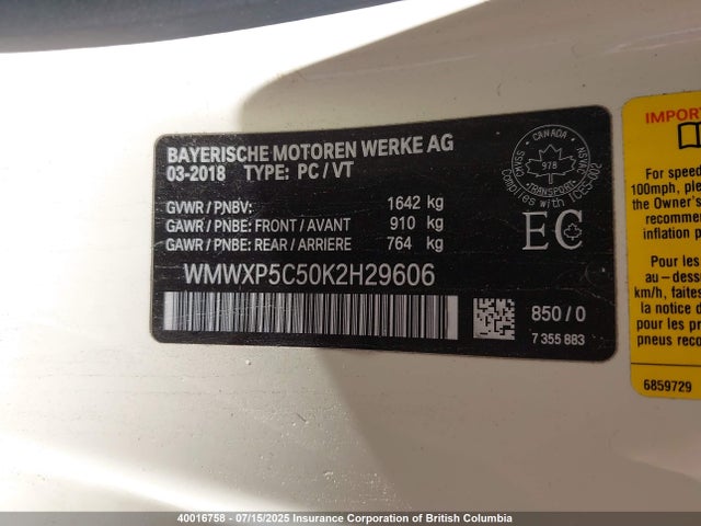 Mini 2019 2019 WMWXP5C50K2H29606 Image 9
