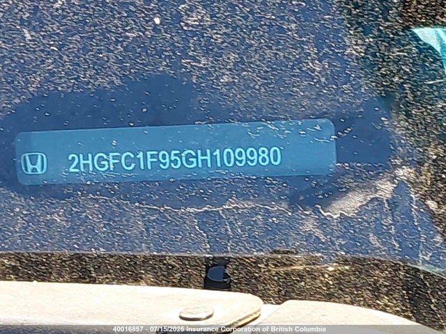 Honda l15b7 2016 2HGFC1F95GH109980 Image 18
