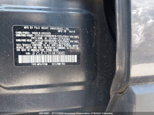 JF2SJCTC1FH439880 Subaru 2.5na c0