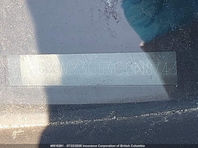 5UXWY3C53G0N87430 BMW X3