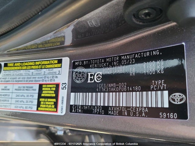 4T1K31AK0PU614180 Toyota a25a-fxs, 3nm