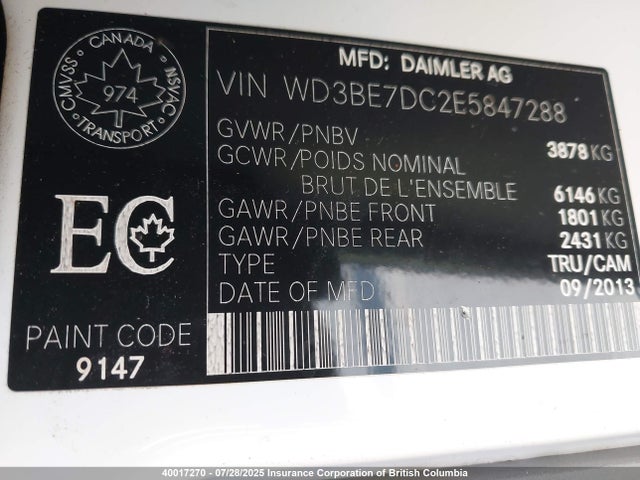 WD3BE7DC2E5847288 Mercedes-Benz mg3+mh5 (epa/14)