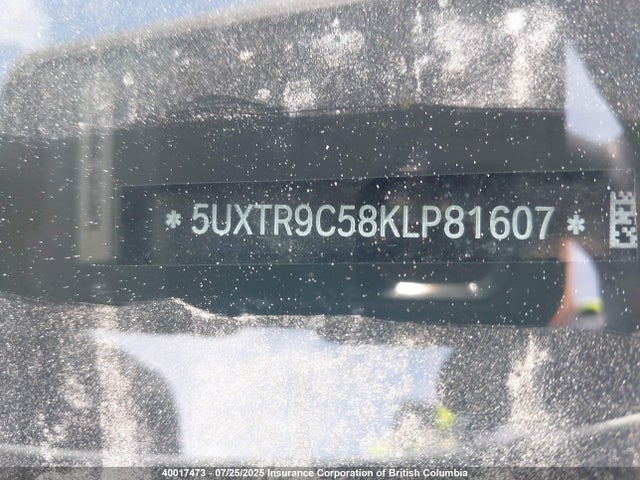5UXTR9C58KLP81607 BMW X3