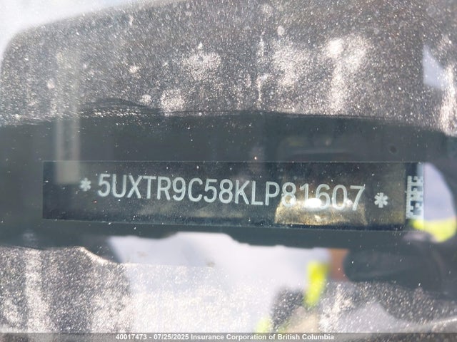 5UXTR9C58KLP81607 BMW X3