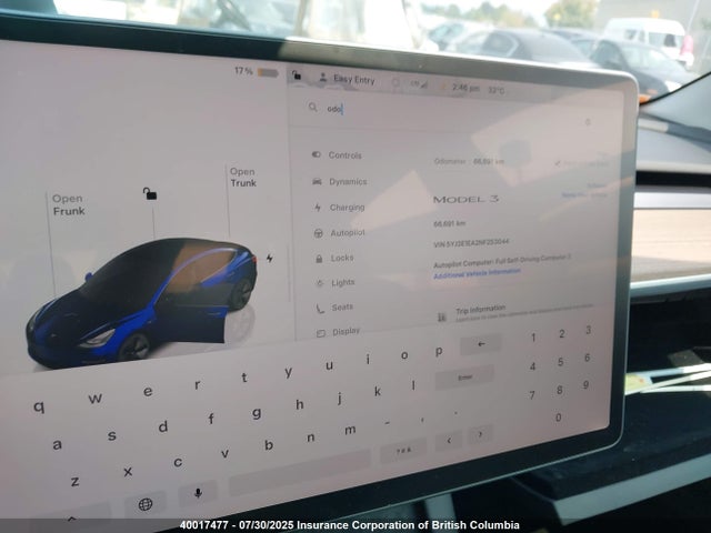 5YJ3E1EA2NF253044 Tesla 2022