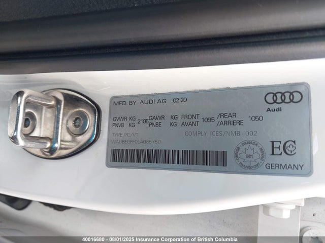 WAUBEGFF0LA065750 Audi 2020