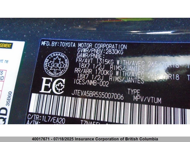 Toyota t24a-fts 2025 JTEVA5BR5S5007006 Image 6