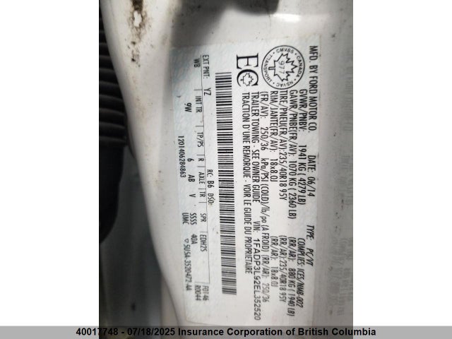 1FADP3L92EL352520 Ford 2014