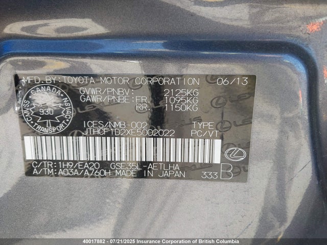 JTHCF1D2XE5002022 Lexus 4gr-fse