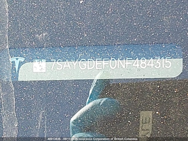 Tesla 2022 2022 7SAYGDEF0NF484315 Image 9