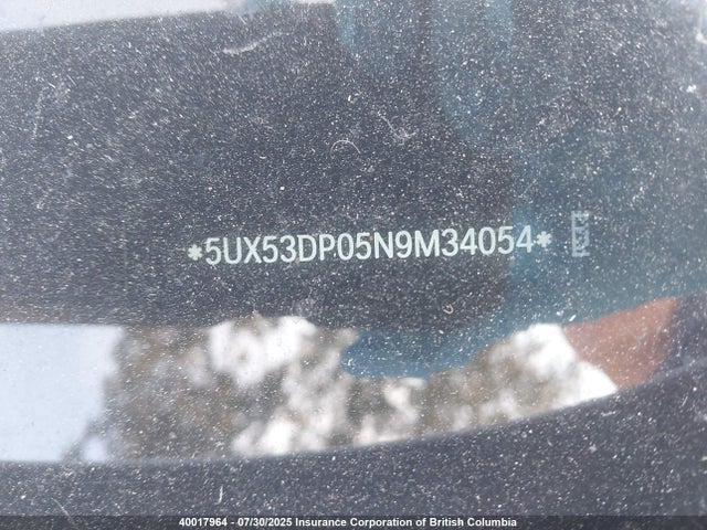5UX53DP05N9M34054 BMW 2022