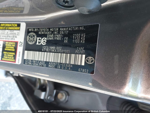 4T1B21HKXJU501305 Toyota a25a-fxs port+direct