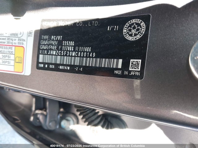 Honda Leb3 2021 JHMZC5F30MC800149 Image 9