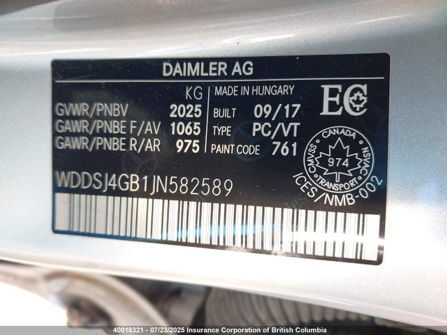 Mercedes-Benz CLA-Class 2018 WDDSJ4GB1JN582589 Image 9