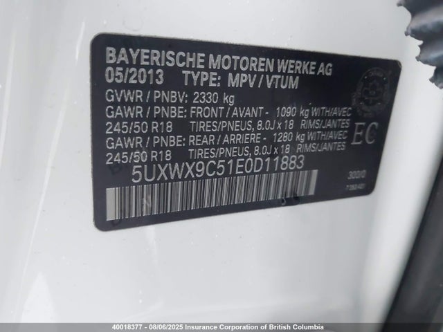 5UXWX9C51E0D11883 BMW 2014