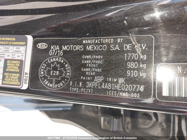 KIA gdi nu 2017 3KPFL4A81HE020774 Image 9