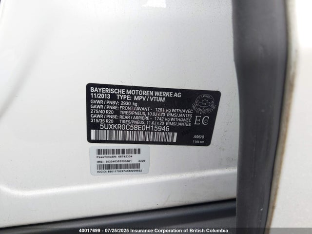 5UXKR0C58E0H15946 BMW 2014
