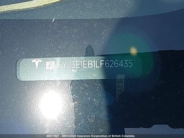 5YJ3E1EB1LF626435 Tesla 2020