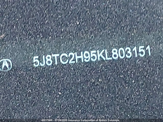 Acura k20c4 2019 5J8TC2H95KL803151 Image 19